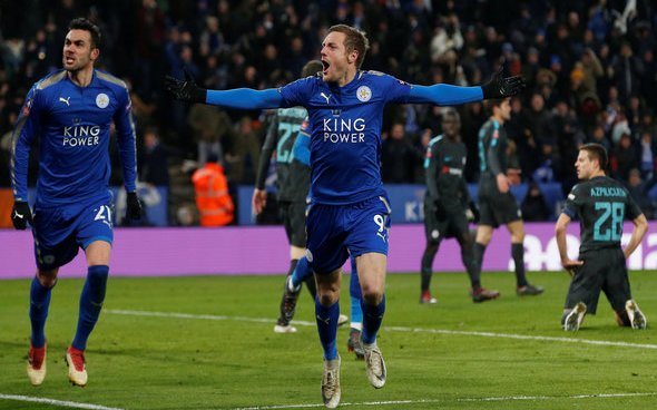 Image for Manchester City will need to be on top form to contain Vardy according to Rodgers