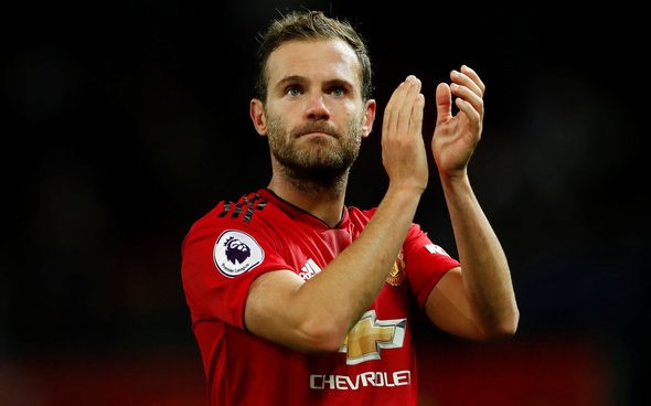 Image for Leeds forward poses for picture with Man United star Mata