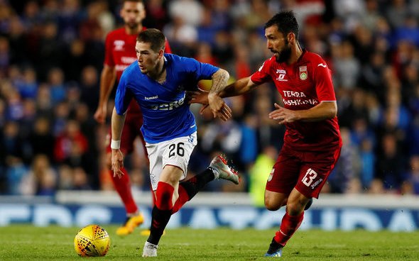 Image for Rangers: Fans react as Ryan Kent sends Liam Grimshaw to the stands