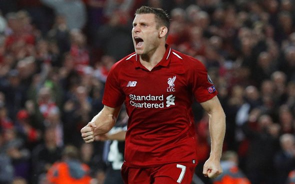 Image for Liverpool fans can see Milner at Leeds next season