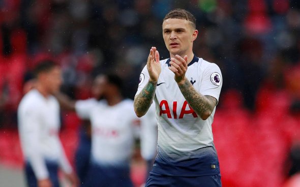 Image for Spurs fans react as Trippier left in London