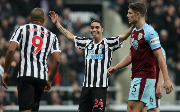 Image for Newcastle fans herald Almiron display v Burnley