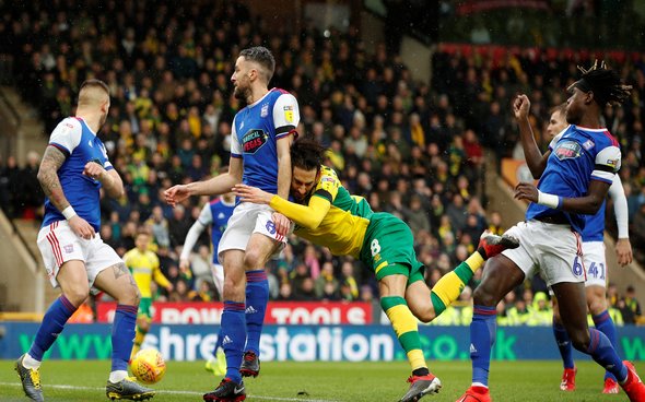 Image for Vrancic noticeably limped off for Norwich against Ipswich