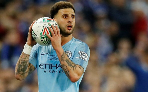 Image for Kyle Walker reacts to Tottenham v Man City CL draw