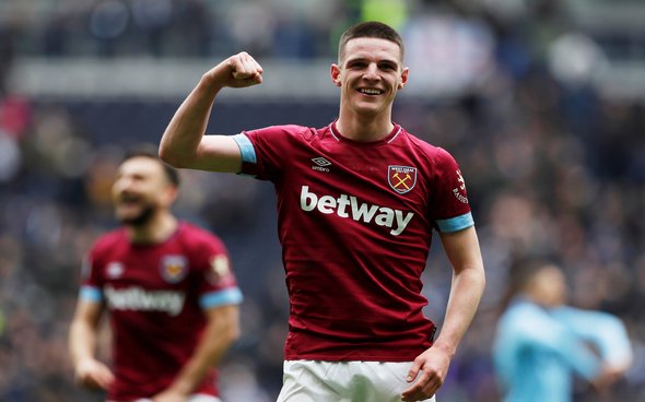 Image for West Ham United: Supporters flock to Declan Rice’s tweet