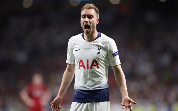 Image for Tottenham Hotspur: Spurs fans slam Christian Eriksen