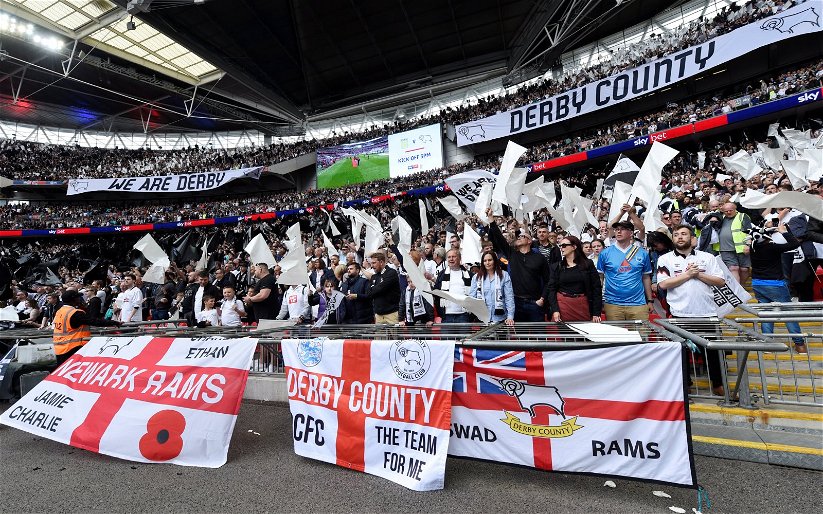 Image for Derby County: Fans flock to pre-game interview footage