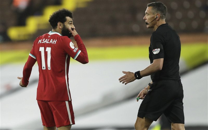 Image for Liverpool: Mark Halsey discusses potential foul on Mohamed Salah in Fulham draw