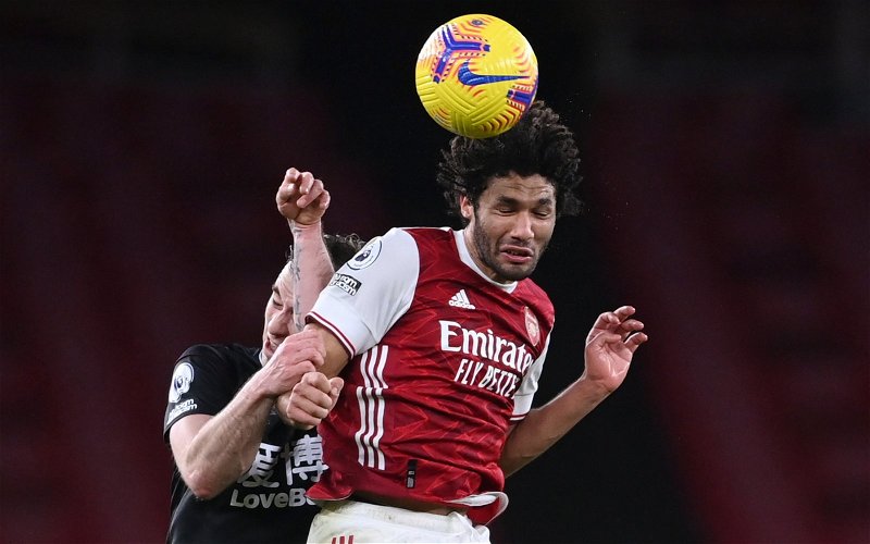 Image for Arsenal: Charles Watts calls for Mohamed Elneny to be dropped against West Brom
