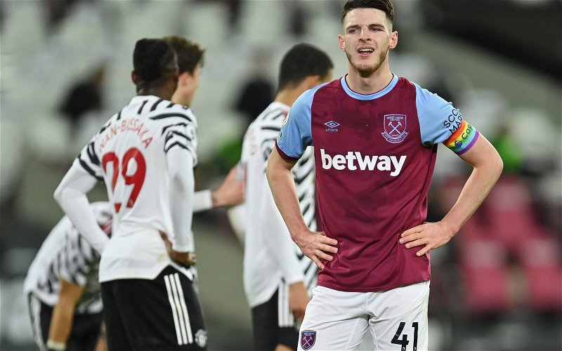 Image for West Ham United: Presenter drops worrying Declan Rice claim