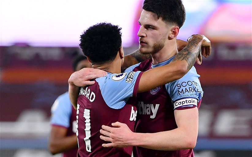 Image for West Ham United: Sam Delaney has given his opinion on Declan Rice handing over penalty duties