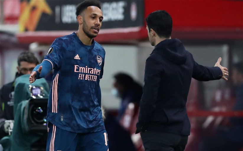 Image for Arsenal: Charles Watts believes Mikel Arteta is thinking about dropping Pierre-Emerick Aubameyang