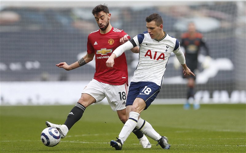 Image for Tottenham Hotspur: Fans react to Bruno Fernandes footage