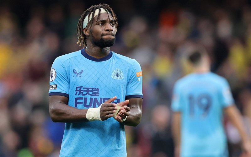 Image for Newcastle United: Journalist drops worrying Allan Saint-Maximin injury update