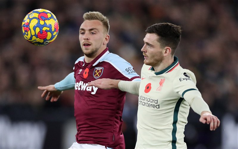 Image for Exclusive: Pundit expects Liverpool to make bid for West Ham star Jarrod Bowen