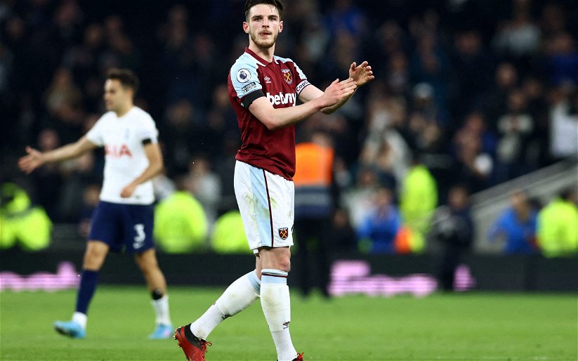 Image for West Ham United: Rice not looking to force move, says Dean Jones
