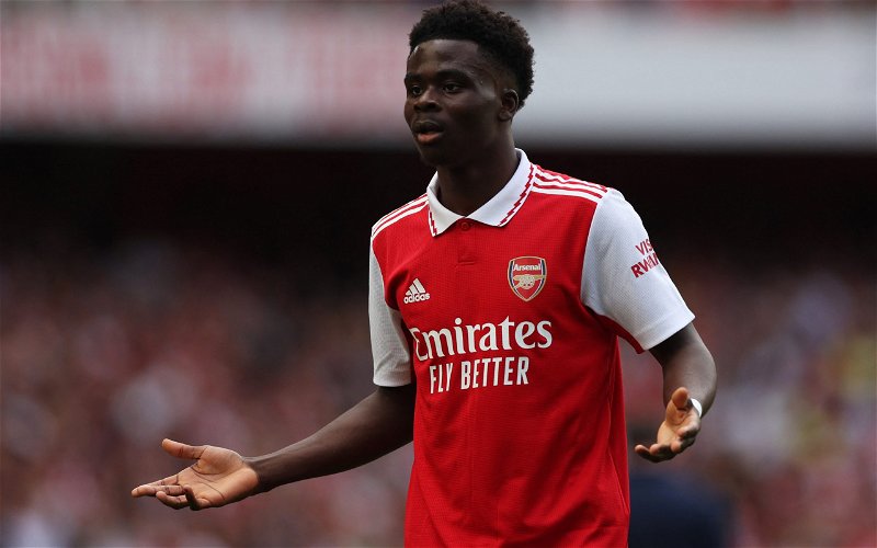 Image for Arsenal: Adrian Durham urges Bukayo Saka to leave Gunners