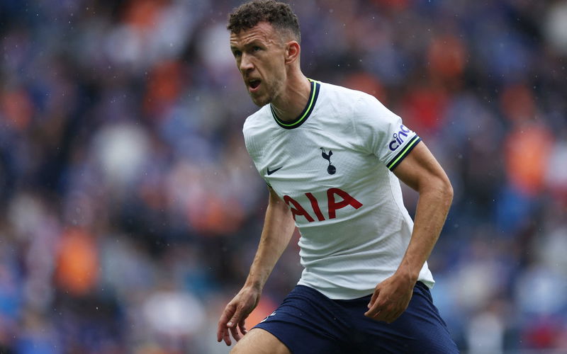 Image for Tottenham Hotspur: Dean Jones reacts as Pierre-Emile Hojbjerg injures Ivan Perisic