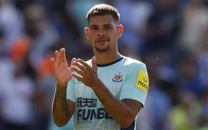 Image for Newcastle United: Bruno Guimaraes reacts to his FIFA 23 rating