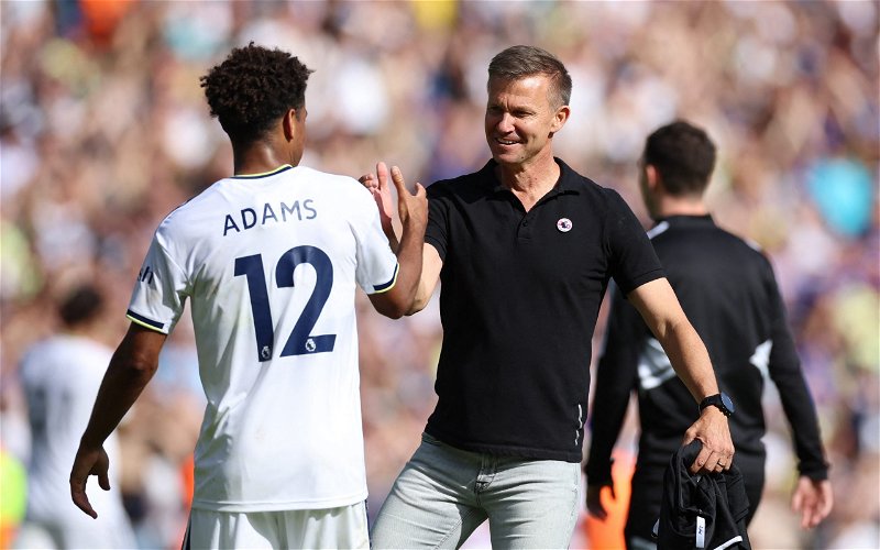 Image for Leeds United: Tyler Adams shouts at Luke Ayling for weak tackle during game