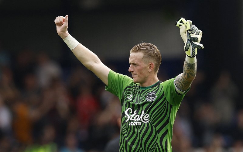 Image for Everton: Tony Scott speculates clause involved with Jordan Pickford contract