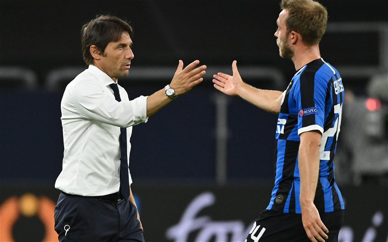 Image for Tottenham: Rob Guest details touching moment Antonio Conte shared with Christian Eriksen