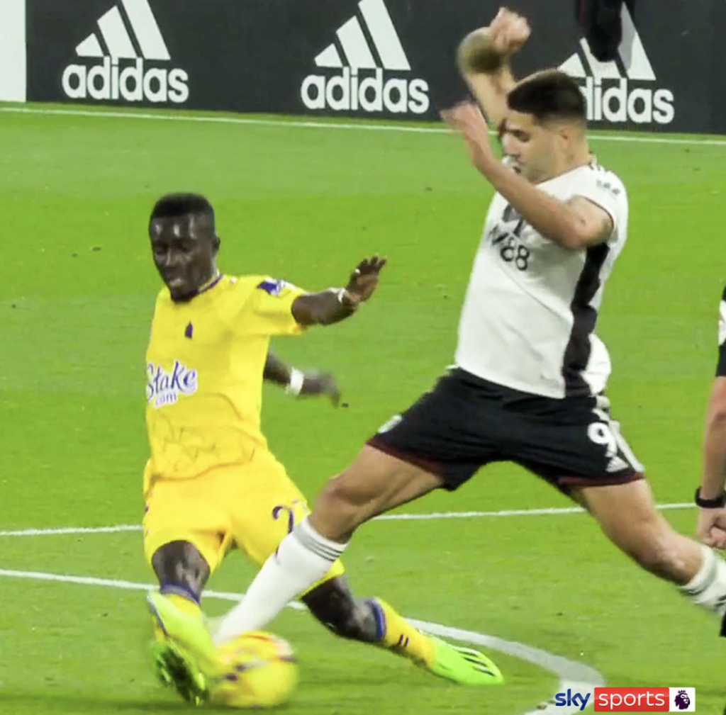 Mitrovic avoids Everton red card for late tackle