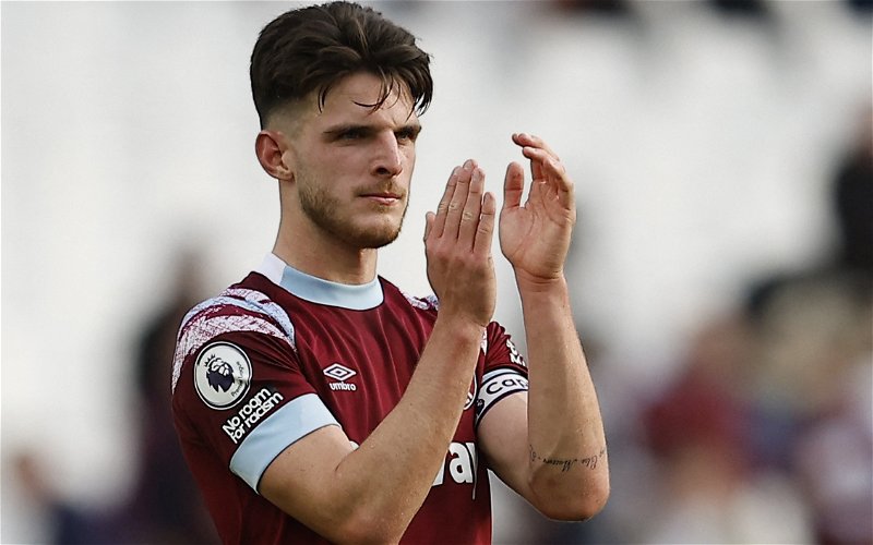 Image for West Ham United: Footage emerges highlighting potential Declan Rice injury scare
