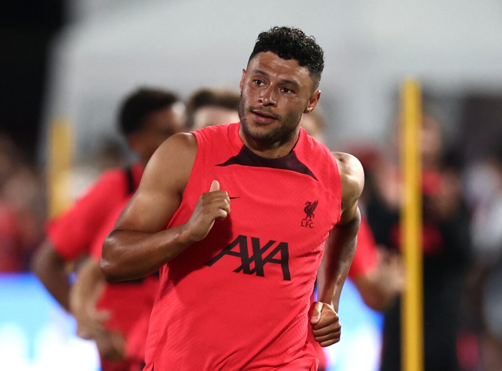 Liverpool's Alex Oxlade-Chamberlain during training