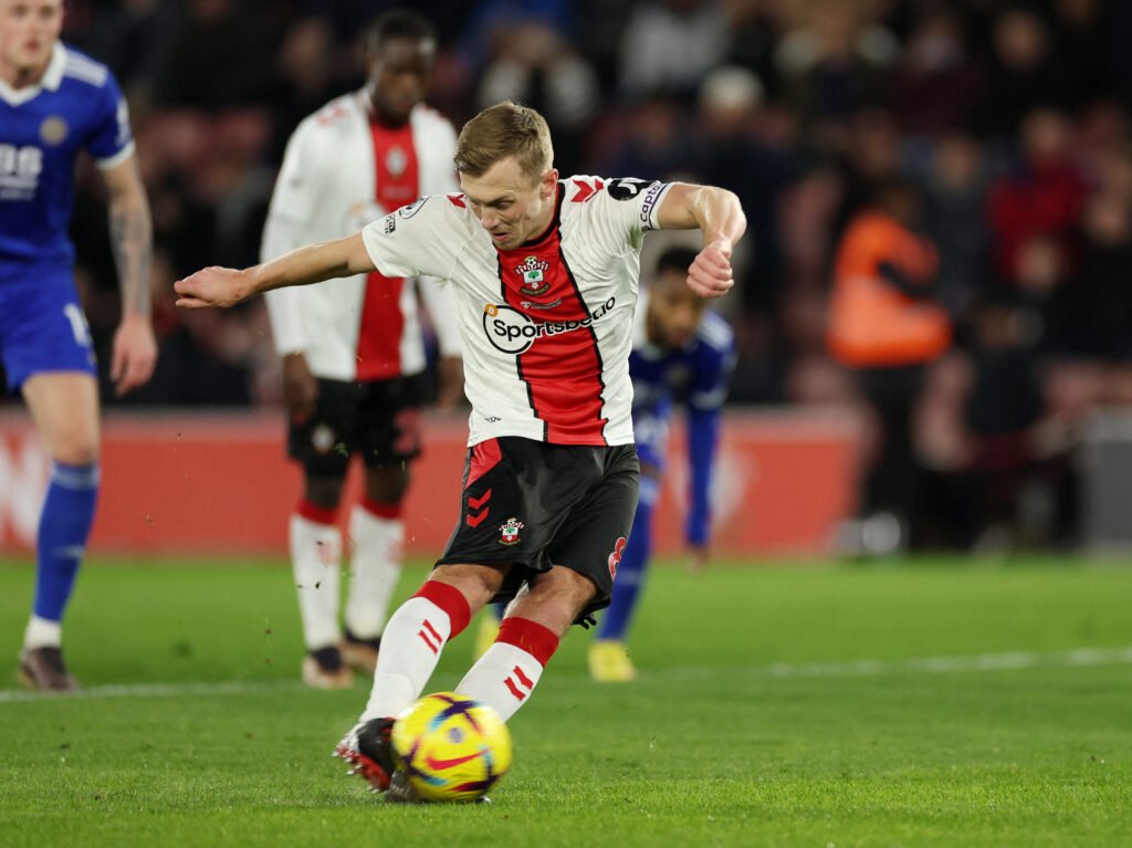Southampton's James Ward-Prowse misses from the penalty spot 