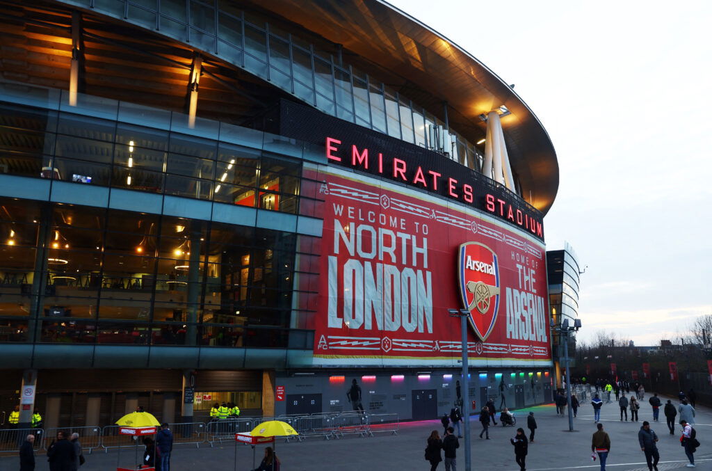 General view outside the stadium before the match